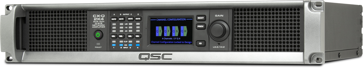 CX-Q 2K4. Four channels, 2000 watts allocated across them rather than per output.